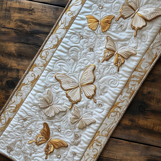 Royal Butterfly Meadow WY2304032CL Quilted Table Runner