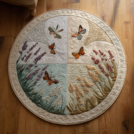 Blossom Butterfly Glow CW1208003CL Quilted Round Mat