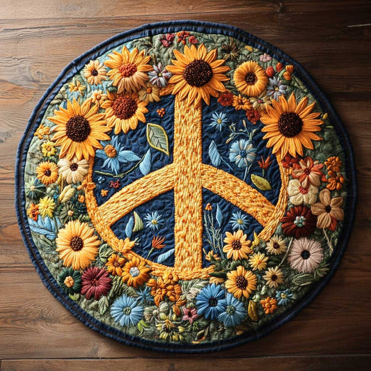 Boho Peace WN1605003CL Quilted Round Mat