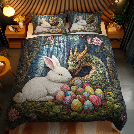 Bunny And Dragon Easter WN1701091CL Duvet Cover Set