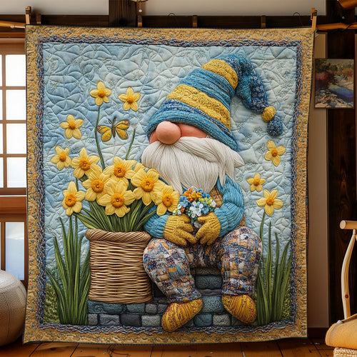 Golden Bloom Gnome WN0201004CL Quilt