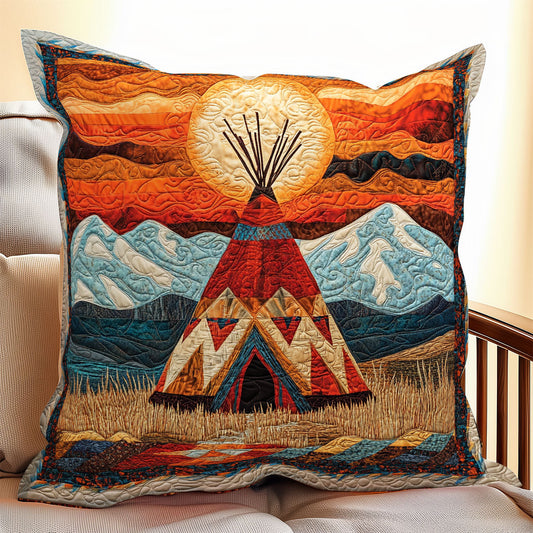 Camping Native American WX0406074CL Quilt Pillow Case