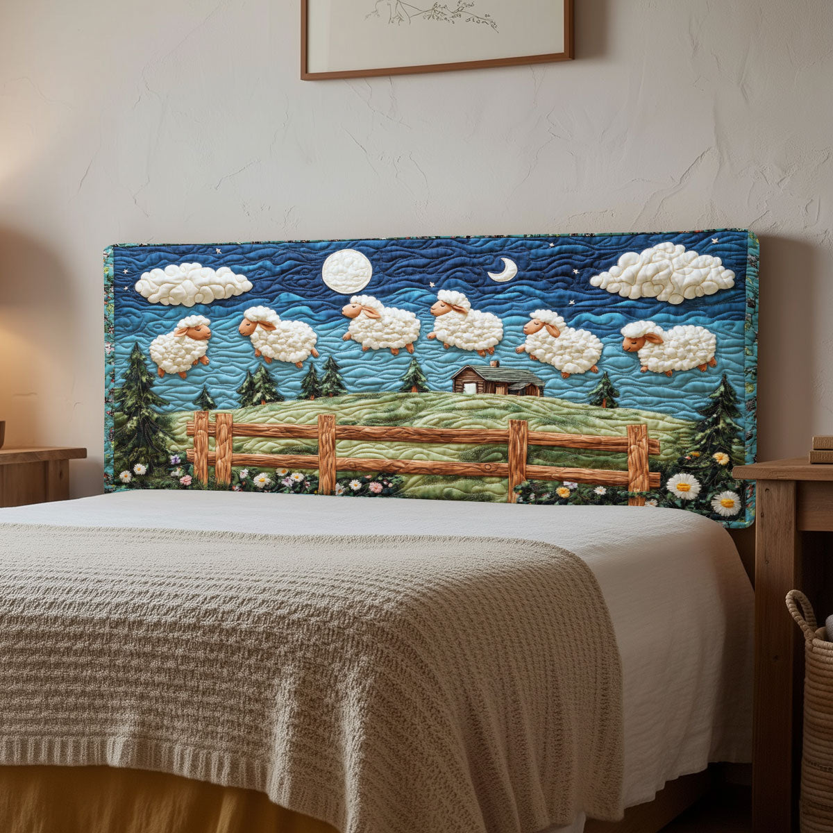 Counting Sheep CP1212031CL Quilted Headboard Slipcover
