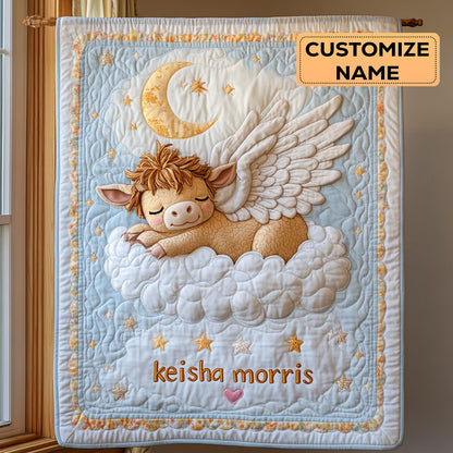 Cloud Moo CP1807032CL Personalized Baby Quilt