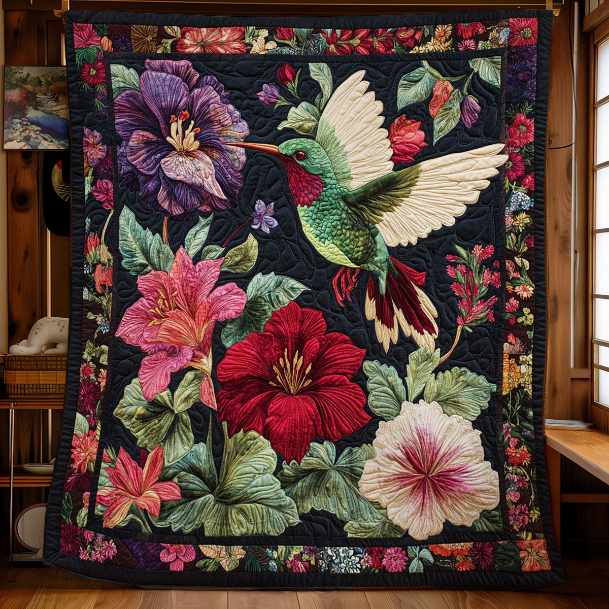 Midnight Bloom WY1103044CL Quilt