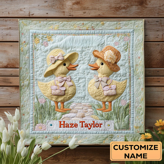 Duckling Dreams WN2407028CL Personalized Baby Quilt