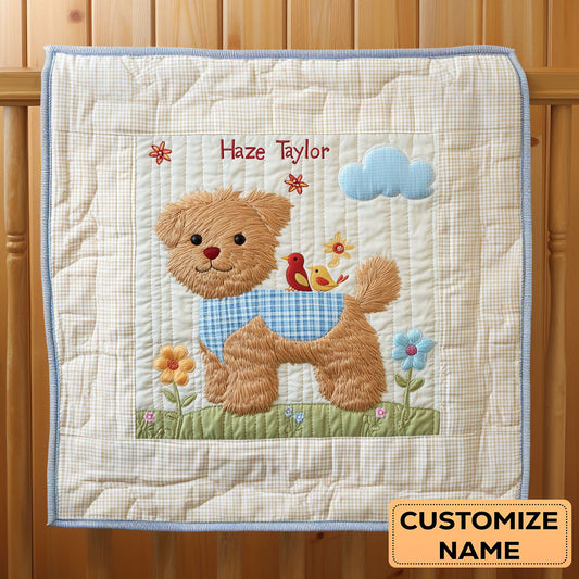 Sunny Dog WN2307096CL Personalized Baby Quilt