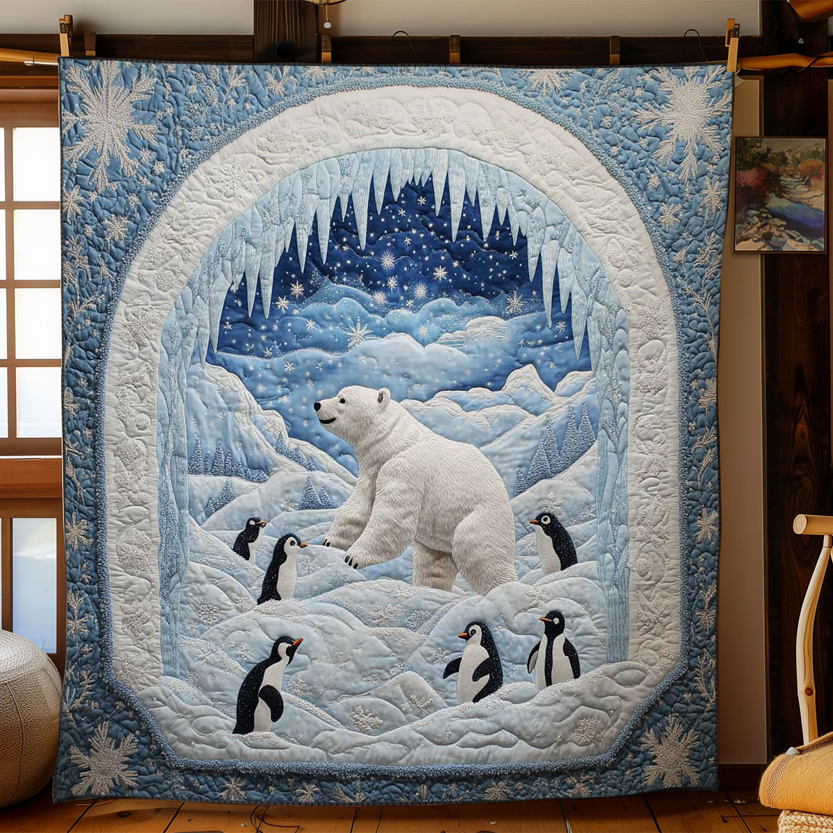Dancing Polar Bear WN1605009CL Quilt