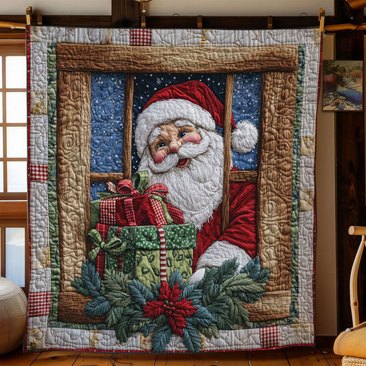 Santa Window Night WN1811097CL Quilt