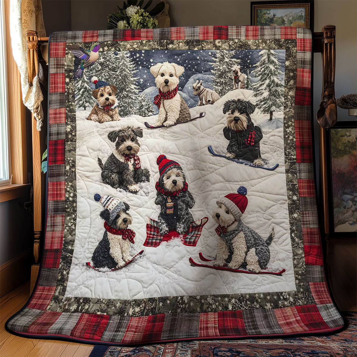 Schnauzer Snowy Fun WN2811042CL Quilt