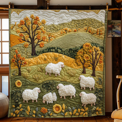Sheep In Autumn WY1802030CL Quilt