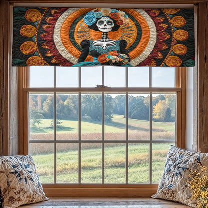 Woman Day Of The Dead WX2205057CL Quilted Valance