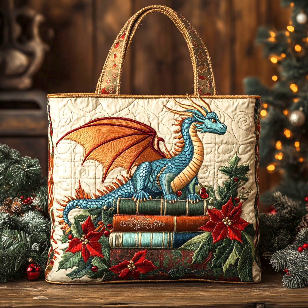 Holiday Dragon CW1011059CL Quilted Tote Bag