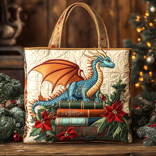 Holiday Dragon CW1011059CL Quilted Tote Bag