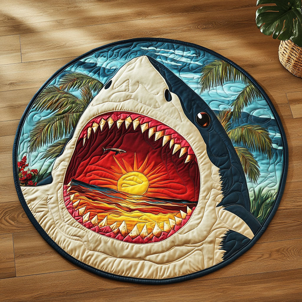 Jaw Of Sea WJ2404045CL Quilted Round Mat