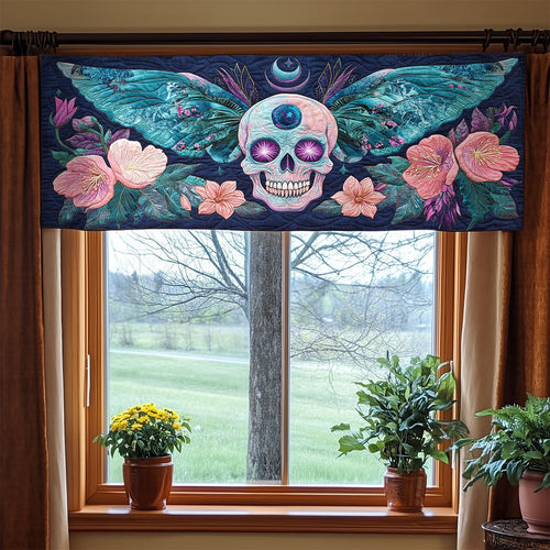 Skull Flower WX2205051CL Quilted Valance