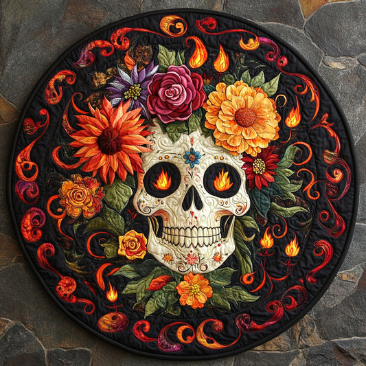 Dead Of The Blooming Day DH0410069CL Quilted Round Mat