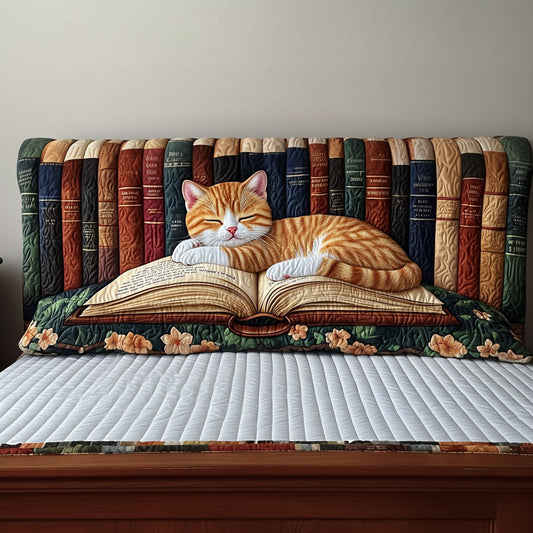Library Cat Lullaby KL2912013CL Quilted Headboard Slipcover