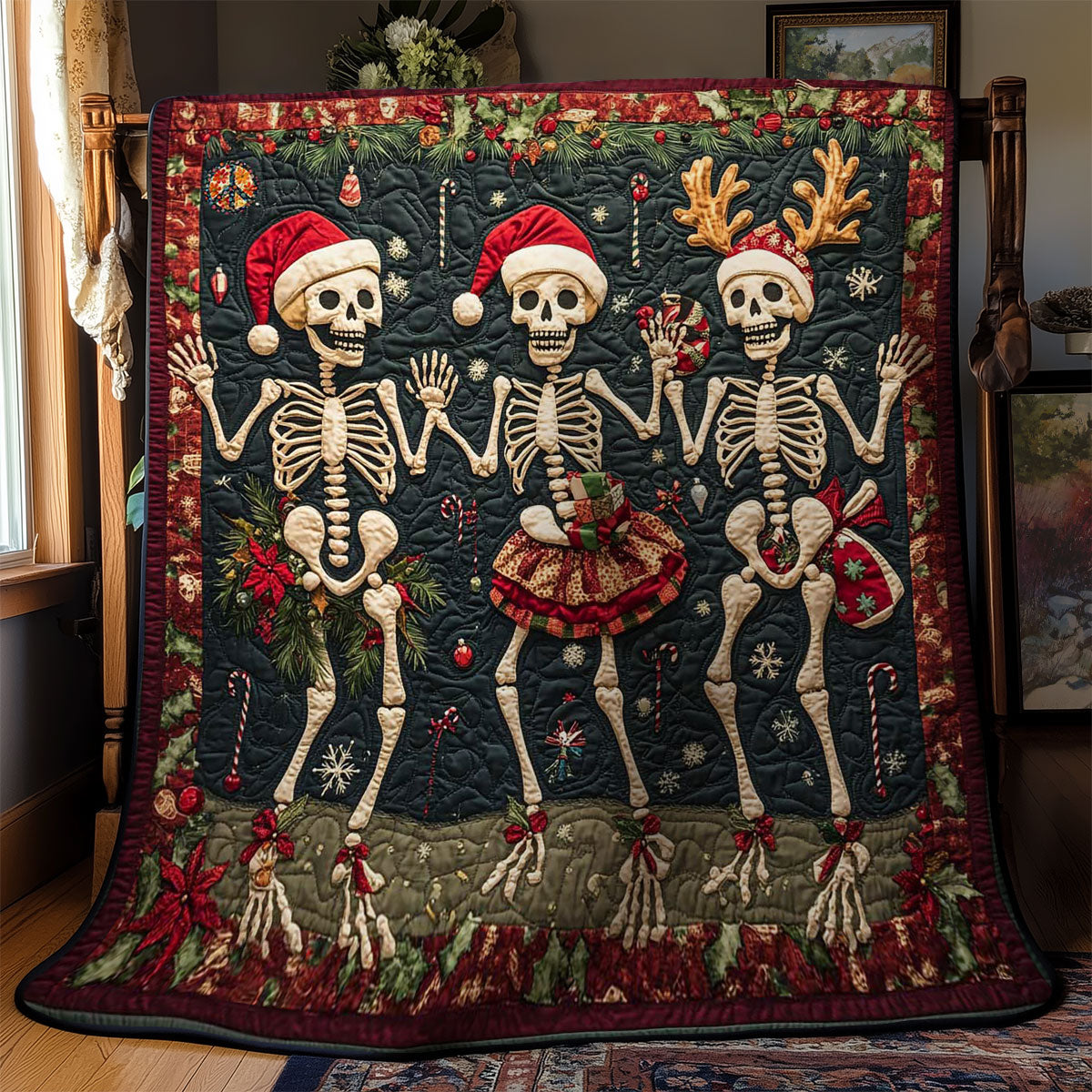 Skeletons Claus Moves WN1112008CL Quilt