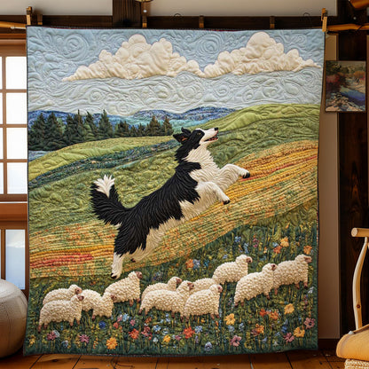 Border Collie Meadow WN0601093CL Quilt