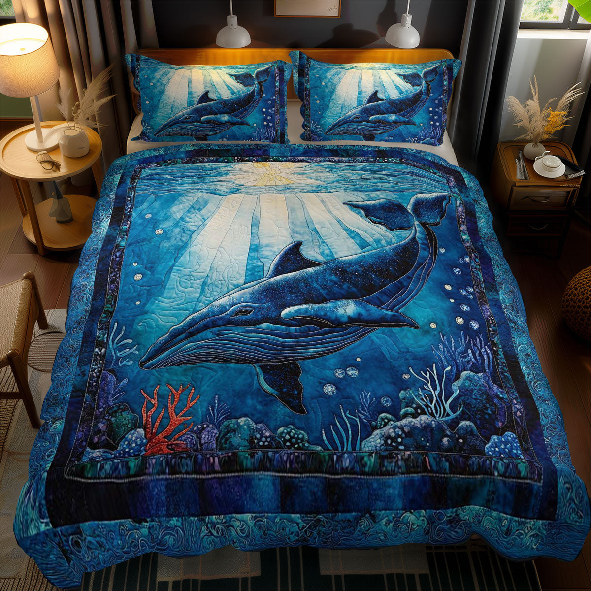 Sunlit Whales WN0803118CL Duvet Cover Set