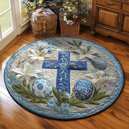Easter Cross Grace WN2203019CL Quilted Round Mat