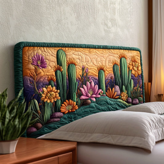 Blooming Cactus Valley KL0201034CL Quilted Headboard Slipcover