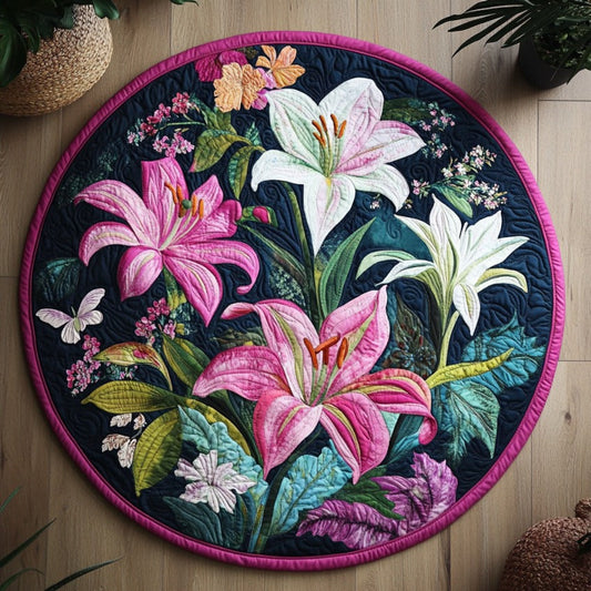 Stunning Lily XR1209023CL Quilted Round Mat