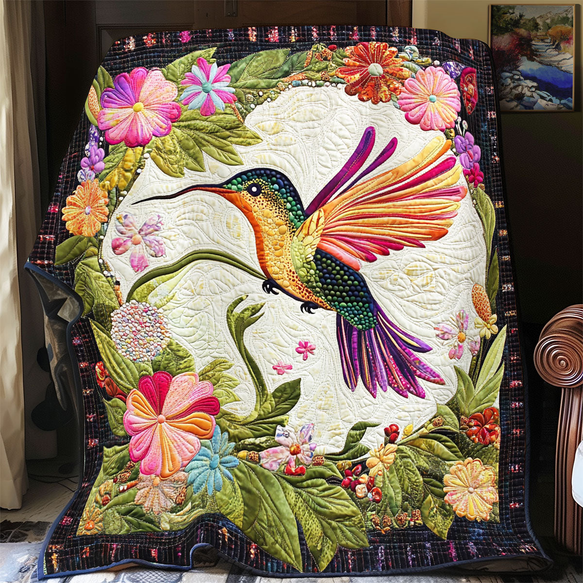Rainbow Hummingbird YR1101027CL Quilt