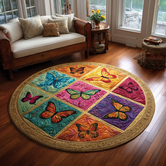 Butterfly Tropic CW2008002CL Quilted Round Mat