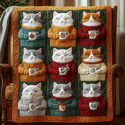 Cozy Cat Coffee DH0410022CL Quilt