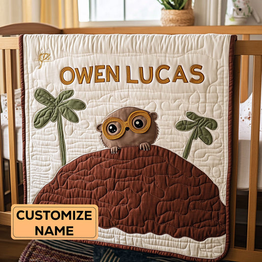 Peekaboo Molehill CP2807091CL Personalized Baby Quilt