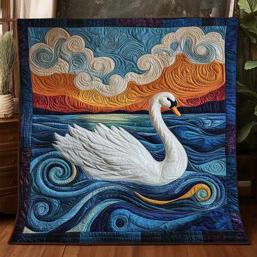Elegant White Swan WJ0504005CL Quilt
