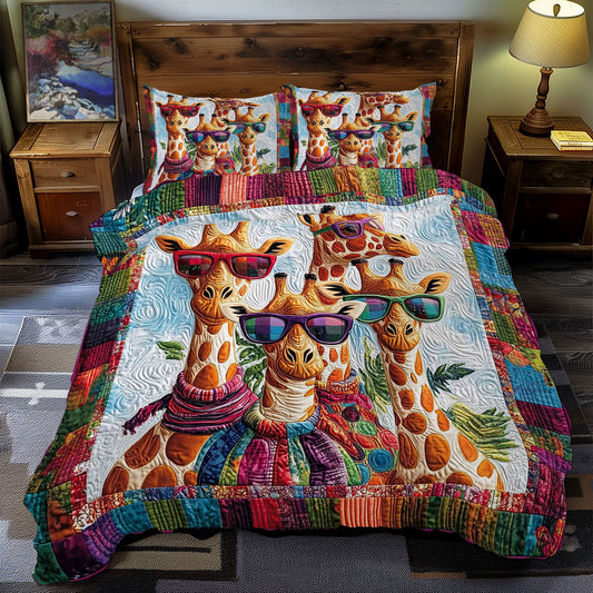 Funny Giraffe Family WY1701091CL Duvet Cover Set