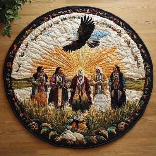 Native American Wisdom WN2403087CL Quilted Round Mat