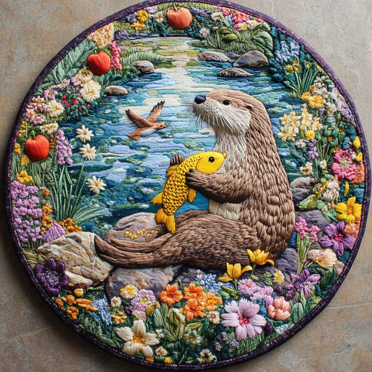 Otter Path WN1705051CL Quilted Round Mat