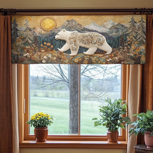 Autumn Bear Nest WN2406002CL Quilted Valance