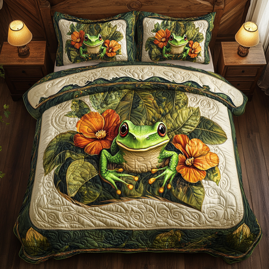Frog In Garden WY3012040CL Duvet Cover Set