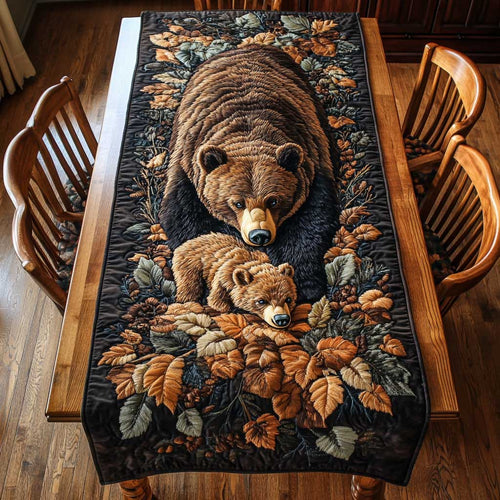 Bear In Autumn WN2204004CL Quilted Table Runner