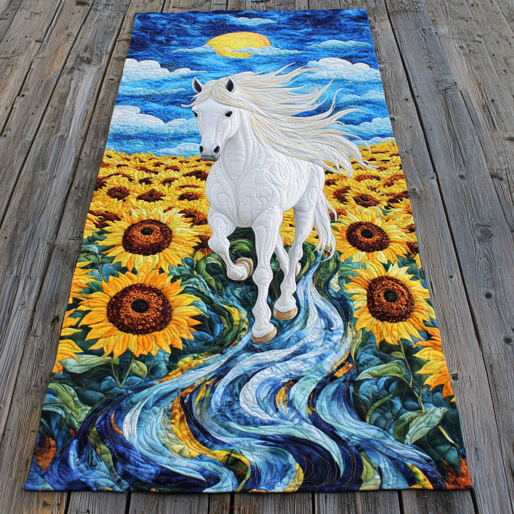 Heavenly Running Horse WP1505066CL Quilted Table Runner