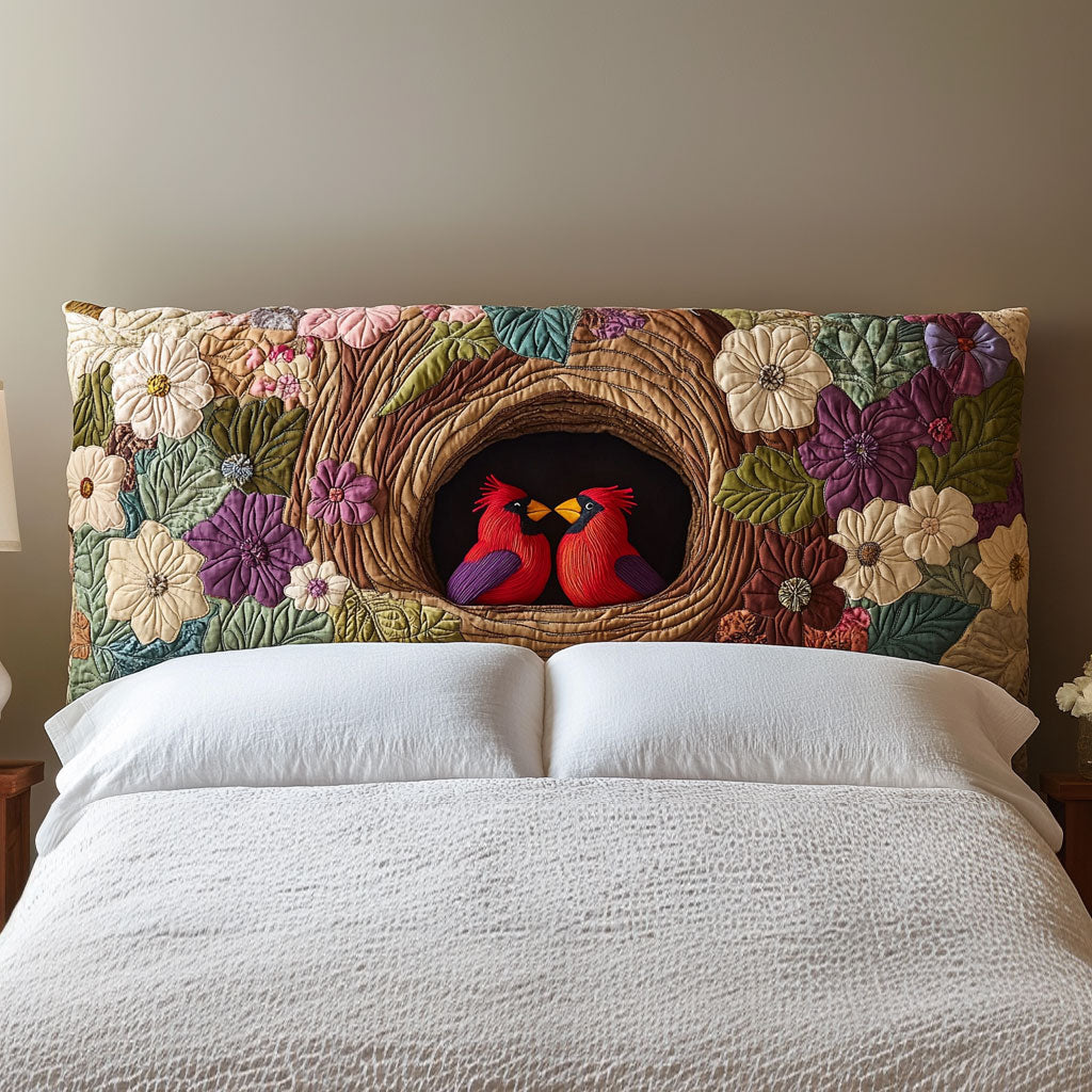 Cuddling Cardinal QA2912003CL Quilted Headboard Slipcover