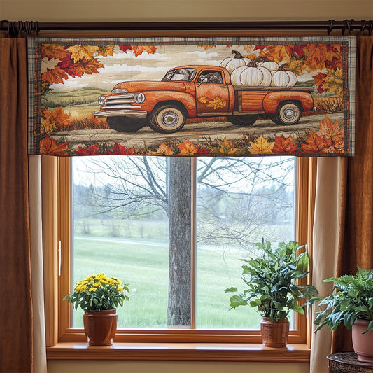Falling Leaves Truck WN3007038CL Quilted Valance