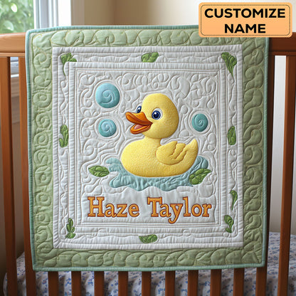 Little Duck's Pond WN2507043CL Personalized Baby Quilt