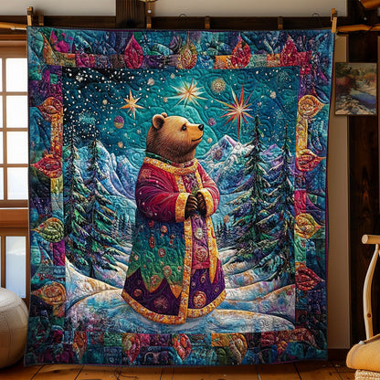 Bear In Winter Forest WY2301042CL Quilt