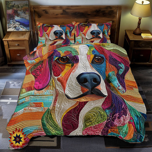 Abstract Colorful Dog WY2911087CL Duvet Cover Set