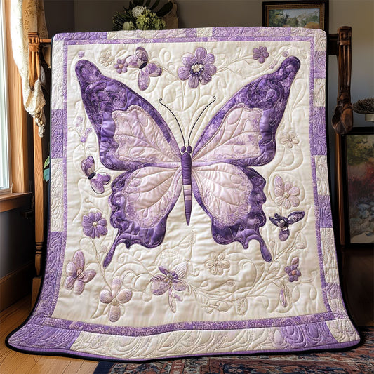 Purple Mornach Butterfly WP2612026CL Quilt