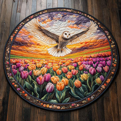 Owl and Tulip CW1607033CL Quilted Round Mat