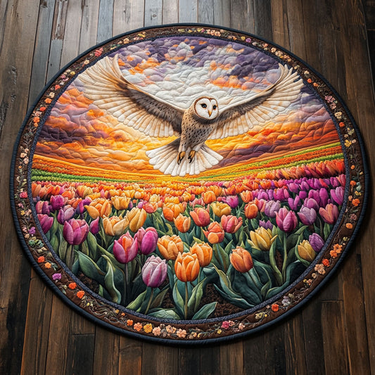 Owl and Tulip CW1607033CL Quilted Round Mat