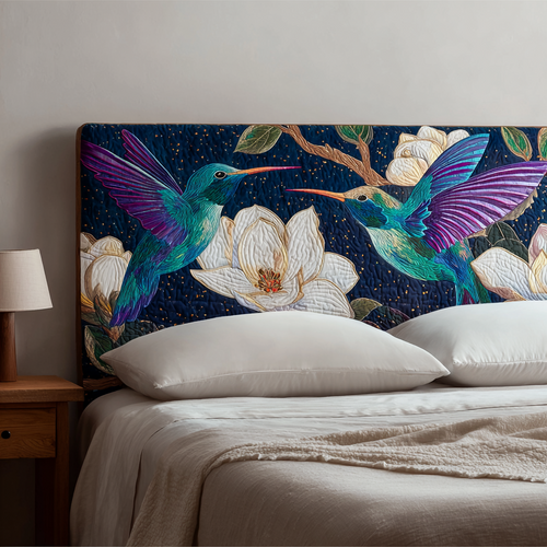 Luminous Hummingbirds XR2312030CL Quilted Headboard Slipcover