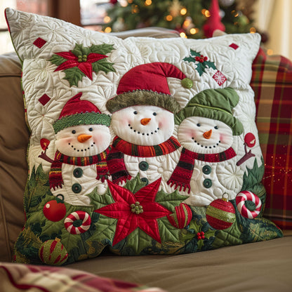 Snowman Smile CW0110080CL Quilt Pillow Case
